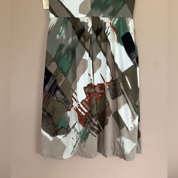 {Coldwater Creek} Printed Ruched Midi Dress in Watercolor Print - Size 10 - NWT - Picture 6 of 9